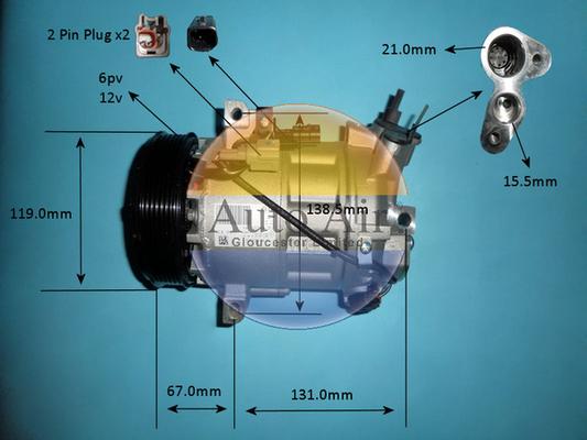 Auto Air Gloucester 14-1819 - Компресор, кондиціонер autocars.com.ua