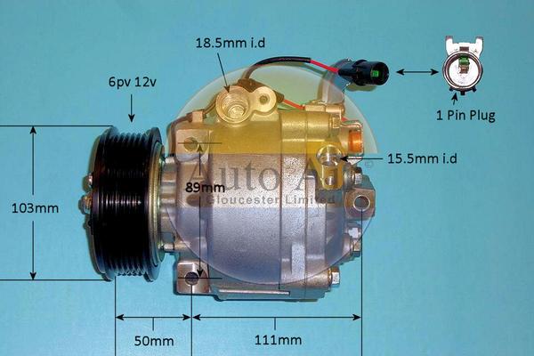 Auto Air Gloucester 14-2093P - Компрессор кондиционера autodnr.net