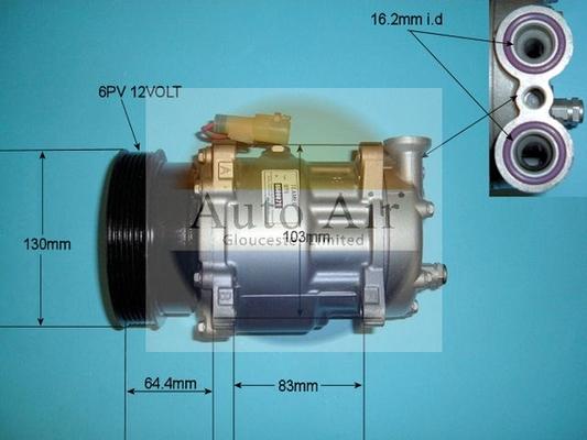 Auto Air Gloucester 14-3518R - Компресор, кондиціонер autocars.com.ua