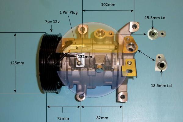 Auto Air Gloucester 14-4447P - Компресор, кондиціонер autocars.com.ua