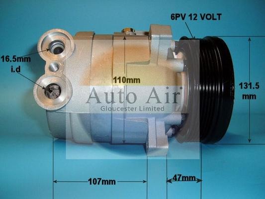 Auto Air Gloucester 14-5106 - Компресор, кондиціонер autocars.com.ua