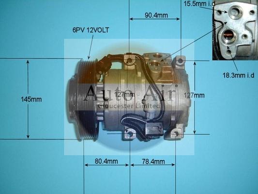 Auto Air Gloucester 14-5341R - Компресор, кондиціонер autocars.com.ua