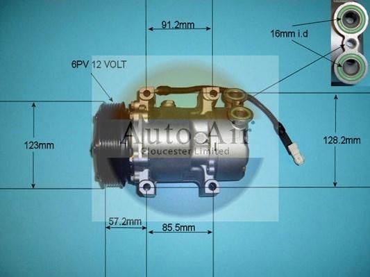 Auto Air Gloucester 14-5972R - Компресор, кондиціонер autocars.com.ua