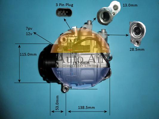 Auto Air Gloucester 14-5974p - Компресор, кондиціонер autocars.com.ua