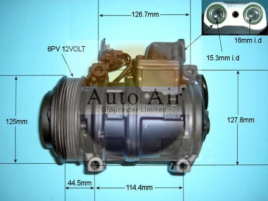 Auto Air Gloucester 14-6245R - Компресор, кондиціонер autocars.com.ua