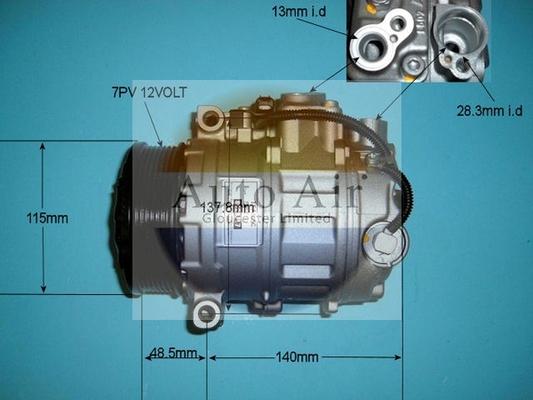 Auto Air Gloucester 14-6258R - Компресор, кондиціонер autocars.com.ua