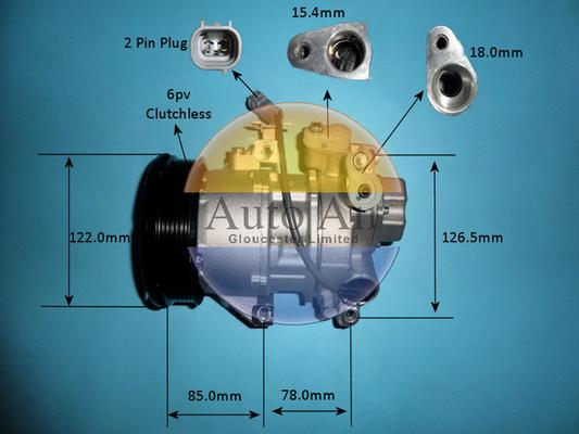 Auto Air Gloucester 14-7472P - Компресор, кондиціонер autocars.com.ua