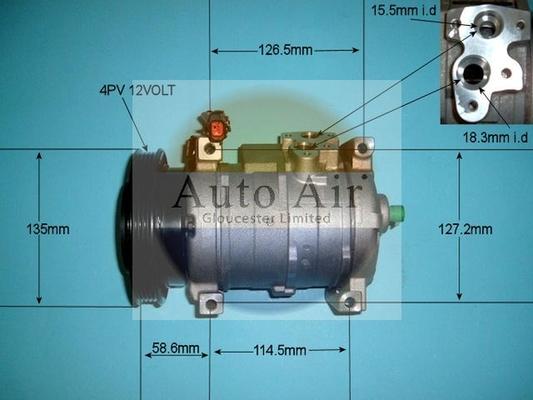 Auto Air Gloucester 14-7497 - Компресор, кондиціонер autocars.com.ua