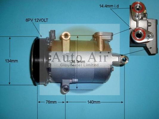 Auto Air Gloucester 14-8147 - Компрессор кондиционера autodnr.net