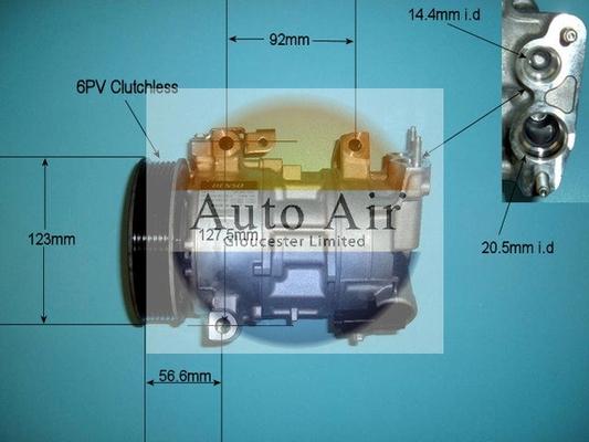 Auto Air Gloucester 14-9639 - Компресор, кондиціонер autocars.com.ua