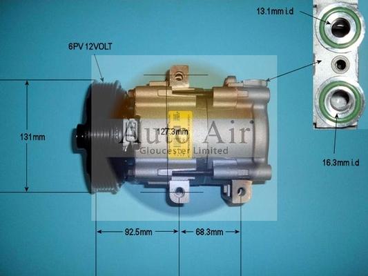 Auto Air Gloucester 14-9663 - Компресор, кондиціонер autocars.com.ua