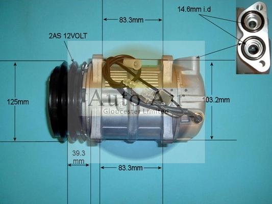 Auto Air Gloucester 14-9683 - Компресор, кондиціонер autocars.com.ua