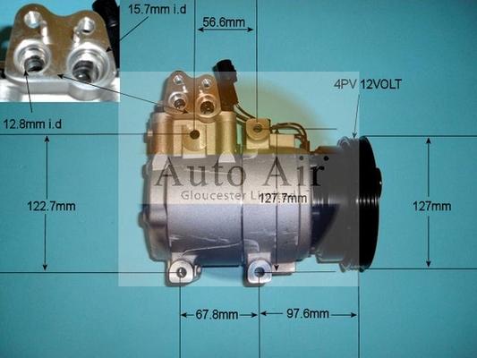 Auto Air Gloucester 14-9687 - Компресор, кондиціонер autocars.com.ua