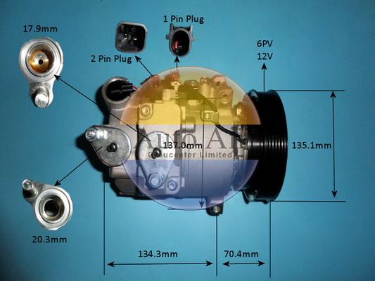 Auto Air Gloucester 14-9690P - Компрессор кондиционера autodnr.net