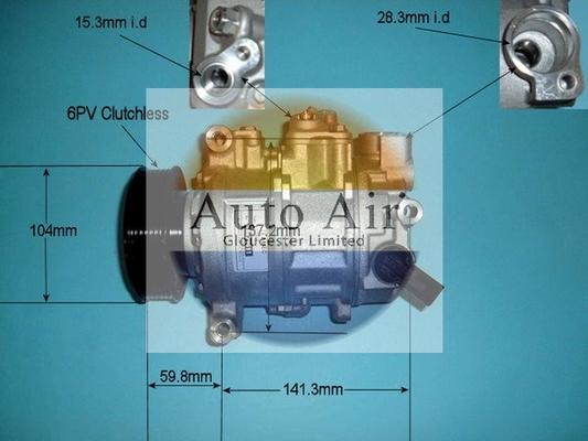 Auto Air Gloucester 14-9703R - Компресор, кондиціонер autocars.com.ua