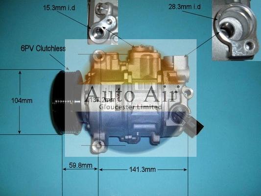 Auto Air Gloucester 14-9703 - Компресор, кондиціонер autocars.com.ua