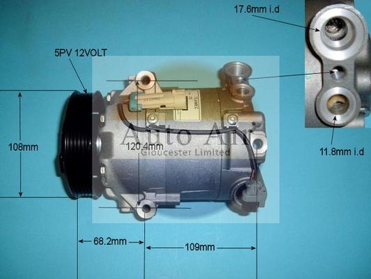 Auto Air Gloucester 14-9706R - Компресор, кондиціонер autocars.com.ua