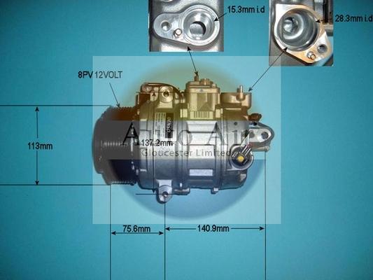 Auto Air Gloucester 14-9754 - Компресор, кондиціонер autocars.com.ua