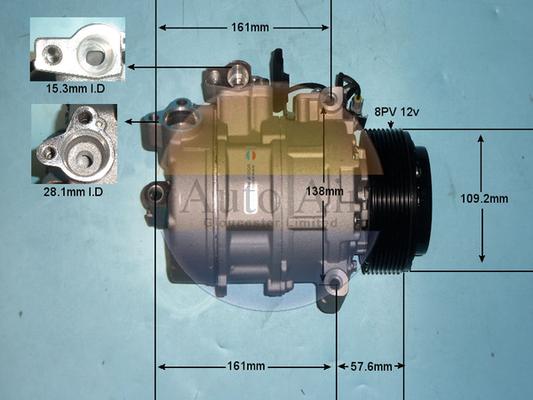 Auto Air Gloucester 14-9755P - Компресор, кондиціонер autocars.com.ua