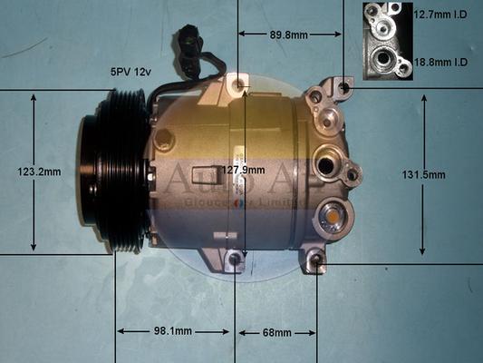 Auto Air Gloucester 14-9779P - Компресор, кондиціонер autocars.com.ua
