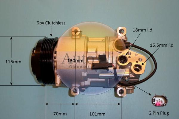 Auto Air Gloucester 14-9789P - Компресор, кондиціонер autocars.com.ua