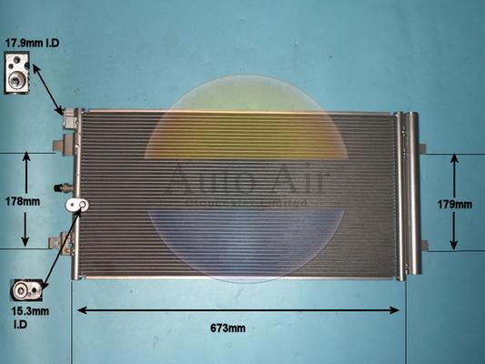 Auto Air Gloucester 16-0026 - Конденсатор, кондиціонер autocars.com.ua