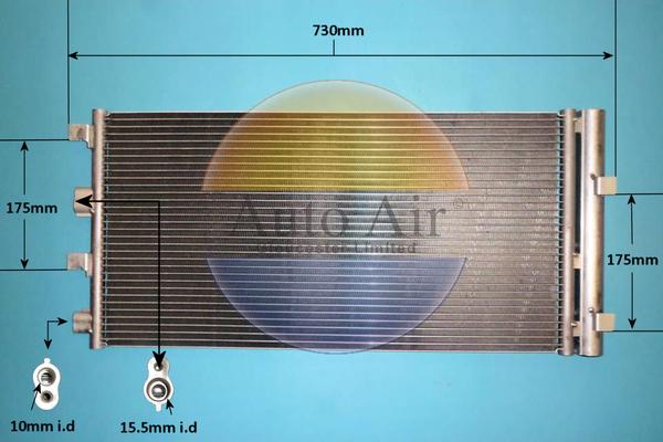 Auto Air Gloucester 16-0063 - Конденсатор, кондиціонер autocars.com.ua