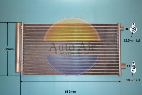 Auto Air Gloucester 16-0064 - Конденсатор, кондиціонер autocars.com.ua