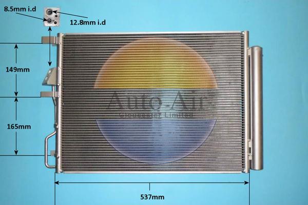 Auto Air Gloucester 16-0072 - Конденсатор, кондиціонер autocars.com.ua