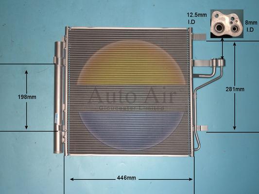 Auto Air Gloucester 16-0109 - Конденсатор, кондиціонер autocars.com.ua