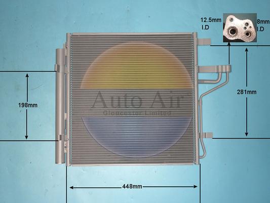 Auto Air Gloucester 16-0110 - Конденсатор, кондиціонер autocars.com.ua