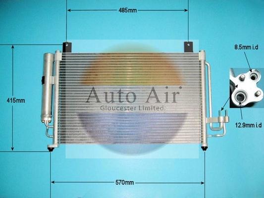 Auto Air Gloucester 16-1079 - Конденсатор, кондиціонер autocars.com.ua