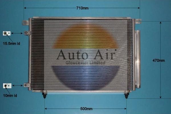 Auto Air Gloucester 16-1083 - Конденсатор, кондиціонер autocars.com.ua