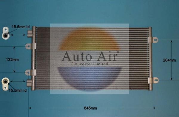 Auto Air Gloucester 16-1120 - Конденсатор, кондиціонер autocars.com.ua