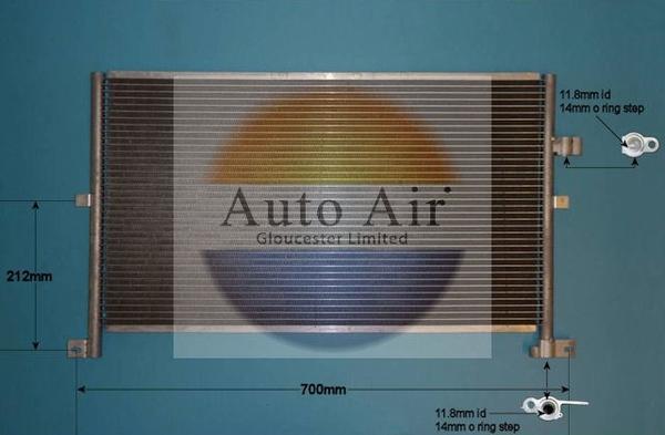 Auto Air Gloucester 16-1132 - Конденсатор, кондиціонер autocars.com.ua