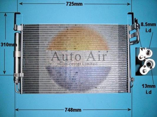Auto Air Gloucester 16-1156 - Конденсатор, кондиціонер autocars.com.ua