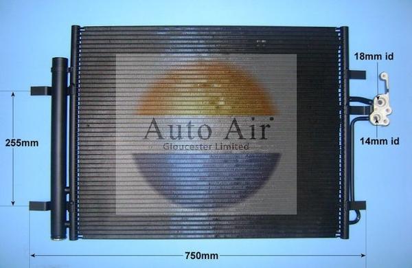 Auto Air Gloucester 16-1336 - Конденсатор, кондиціонер autocars.com.ua