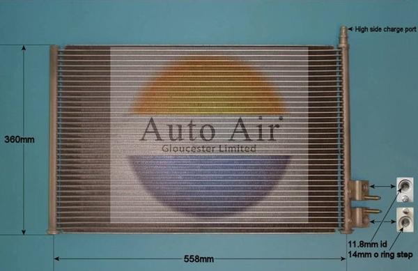 Auto Air Gloucester 16-1338 - Конденсатор кондиционера autodnr.net
