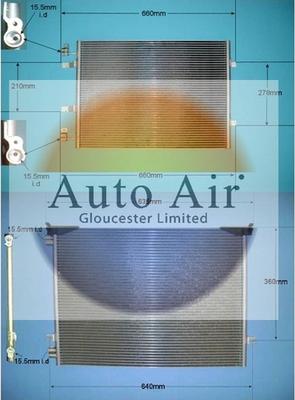 Auto Air Gloucester 16-1348 - Конденсатор, кондиціонер autocars.com.ua