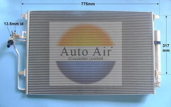 Auto Air Gloucester 16-1381A - Конденсатор кондиционера autodnr.net