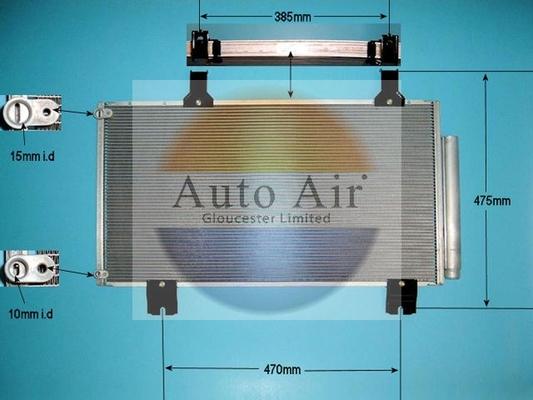 Auto Air Gloucester 16-1385 - Конденсатор, кондиціонер autocars.com.ua