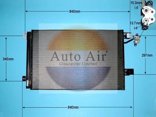 Auto Air Gloucester 16-1393 - Конденсатор кондиционера autodnr.net