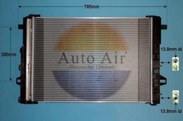 Auto Air Gloucester 16-1399 - Конденсатор, кондиціонер autocars.com.ua