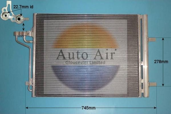 Auto Air Gloucester 16-1412 - Конденсатор, кондиціонер autocars.com.ua