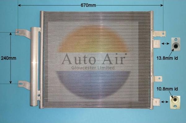 Auto Air Gloucester 16-1414 - Конденсатор кондиционера autodnr.net