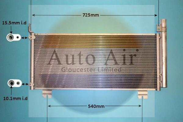 Auto Air Gloucester 16-1447 - Конденсатор, кондиціонер autocars.com.ua
