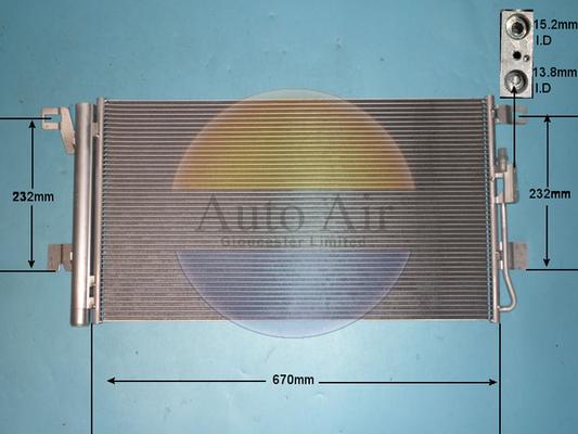 Auto Air Gloucester 16-1471 - Конденсатор, кондиціонер autocars.com.ua