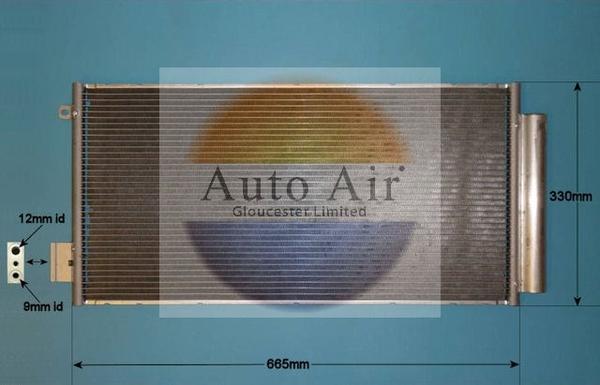 Auto Air Gloucester 16-1993 - Конденсатор, кондиціонер autocars.com.ua