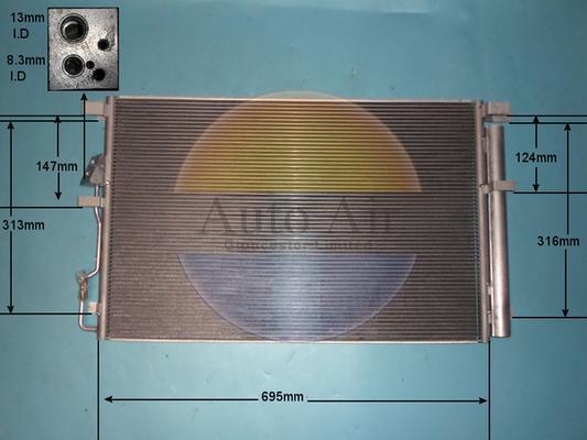 Auto Air Gloucester 16-3000 - Конденсатор, кондиціонер autocars.com.ua