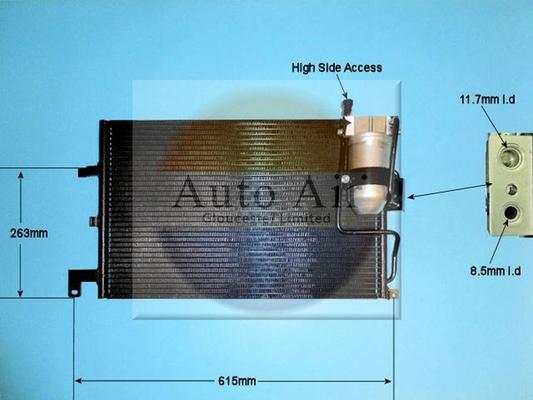 Auto Air Gloucester 16-6016 - Конденсатор, кондиціонер autocars.com.ua